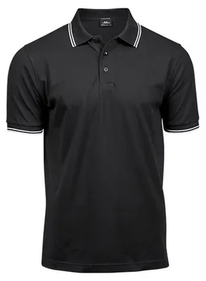 Produktbild von Tee Jays Herren Poloshirt, gestreift FK884 (XL) (Schwarz/Weiß)