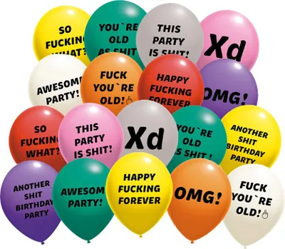 Produktbild von Luftballons, lustig, witzig, frech, Geburtstag, 18 Stück