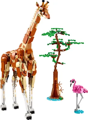 Produktbild von LEGO Creator 3in1 Tiersafari, Kreativ-Set mit Tierfiguren, Spielzeug-Giraffe, Gazellen und Löwe, Spielzeug-Tiere für Mädchen und Jungen, Natur-Geschenk für Kinder ab 9 Jahren 31150