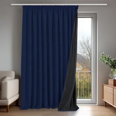 Immagine prodotto di Tende per soggiorno con balze - Tende oscuranti al 100% - Tende termiche isolanti dal calore - Motivo: Marina militare - 1 pannello