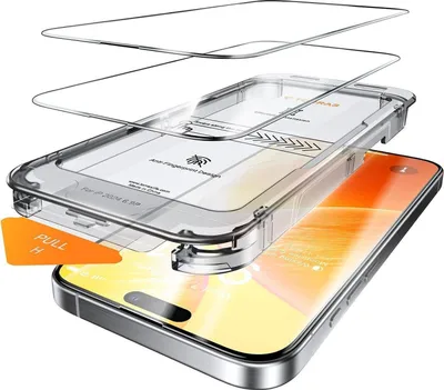 Zdjęcie produktu dla Ochraniacz ekranu TORRAS iPhone 16 Pro Max ze szkła pancernego 9H [2