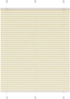 Image de Store plissé crème 105x100cm largeur du tissu 104,4cm polyester