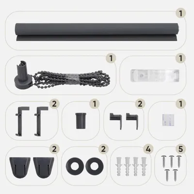 Produktbild von Verdunklungsrollo 65x150cm Grau Thermorollo Fensterrollo Klemmfix ohne Bohren Seitenzugrollo Sonnenschutz Wärmeschutz Blickdicht Rollo