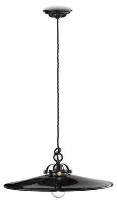 Image de Ferroluce B&W Lampe à suspendre Ø 31cm Noir Rond