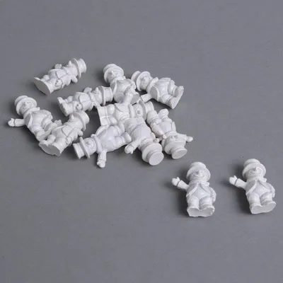 Produktbild von Mini Snowman - weiß - 3 cm - 12 Stück - 92028
