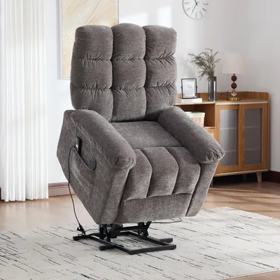Produktbild von Elektrischer Relaxsessel mit Aufstehhilfe, Massage, Wärme, elektrisch, 83 x 99 x 103 cm, Grau