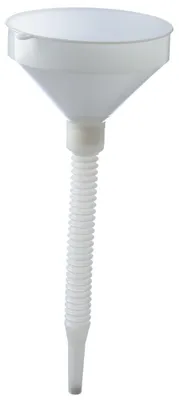Kunststofftrichter mit flexiblem Schlauch, Ø 25 cm, weiß