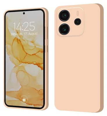 Produktbild von Hülle für Xiaomi Redmi Note 14 Case Cover Bumper Smartphone Softgrip Schutzhülle Farbe: Rosa