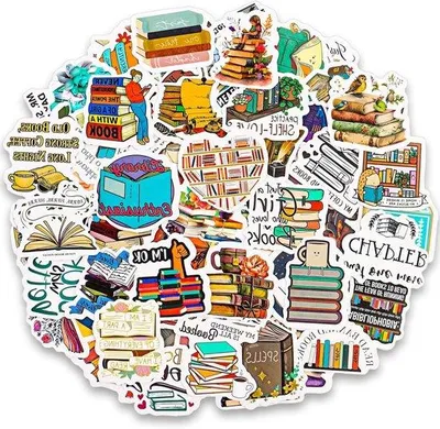 Image de 100 Stück Buchetiketten - farbenfrohe Leseetiketten - Vinyl - wasserdicht - Geschenk für Kindle Bücherfreunde