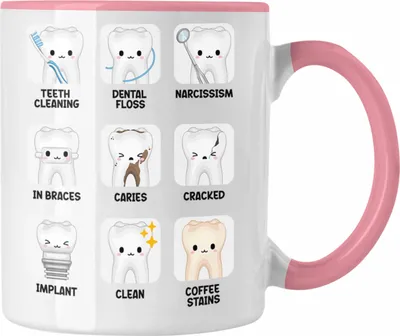 Produktbild von Trendation - Zahnmedizinische Fachangestellte Tasse Geschenk Lustig Zahnarzt Damen Geschenkidee Zahnarzthelferin LOVE Zahnarzt Zahnärztin (Rosa)