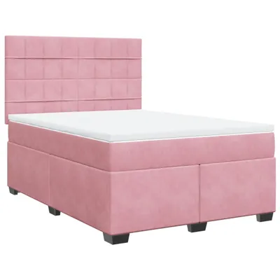 Obrázok produktu pre vidaXL Boxspring posteľ s matracom Pink 160x200 cm Velvet