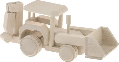 Immagine prodotto di Escavatore trattore giocattolo in legno a decoupage EKO PL per bambini