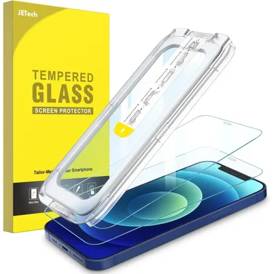 Productafbeelding van Beschermfolie voor iPhone 12/12 Pro, 6,1 inch, gehard glas schermbescherming, volledig scherm, HD kwaliteit, 2 stuks