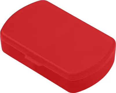 Obrázek produktu pro Úložný box "Duo" - box na pilulky bez BPA se 2 přihrádkami a uzávěrem na zacvaknutí, ideální na léky nebo pilulky, vyrobeno v Německu - trendy červený PP