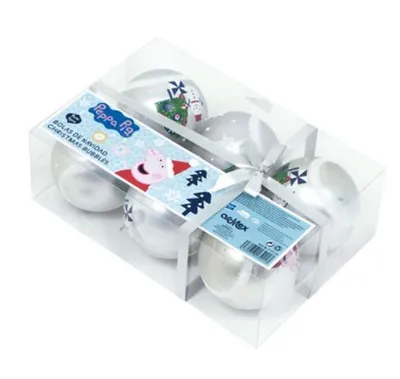 Obrázok produktu pre Arditex PP14018, Vianočné ozdoba v tvare gule, Polyetylen, Viacfarebný, Strieborná, 8 cm, 230 mm, 160 mm