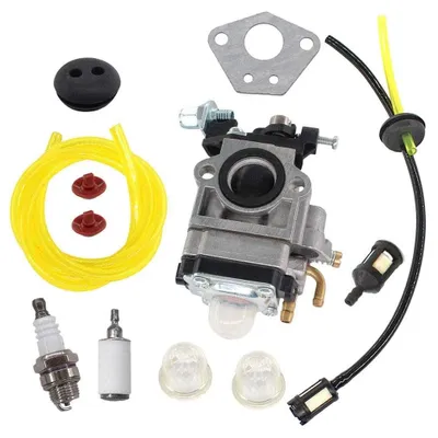 Image de Kit de carburateur pour débroussailleuse - Compatible avec les modèles de 52 cc, 49 cc et 43 cc