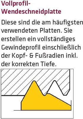 Produktbild von ELMAG Wendeschneidplatte 16ER2,5ISO, Vollprofilplatte für Außengewinde metrisch, Steigung 2,5mm für KEG16/20/25