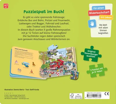 Produktbild von Ravensburger® Puzzle-Buch: Fahrzeuge