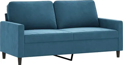 Immagine prodotto di vidaXL divano a 2 posti blu 140 cm in velluto
