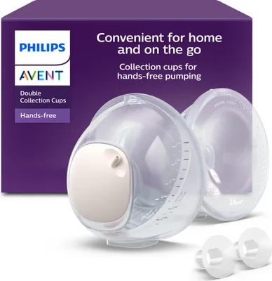 Produktbild von Philips AVENT Hands-free SCF439/01 Doppel-Auffangschalen, Ersatzteile-Set, Silikon, Transparent, Universalgröße, 4 Stück(e)