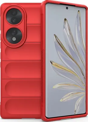 Produktbild von Mobigear Bumpy  HONOR 70 Hülle Flexibles TPU Backcover - Rot