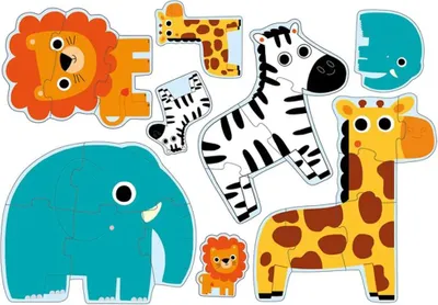Produktbild von DJECO Dschungel Puzzle 4in1 ( 3,4,5,6 Teile)