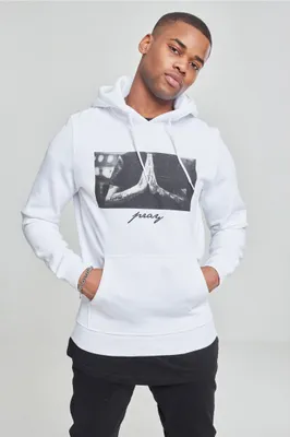 Productafbeelding van Herenhoodie Mr. Tee Pray Hoody, wit - maat XS