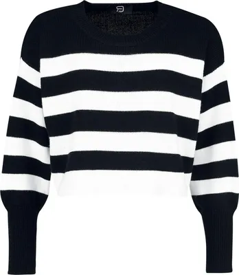 Produktbild von RED by EMP Damen schwarz/weißer Strickpullover L