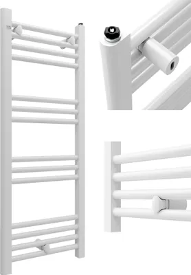 Produktbild von Granitan | Badheizkörper PUERTO - 40/100 cm - Weiß - Modernes Design - Handtuchwärmer integriert