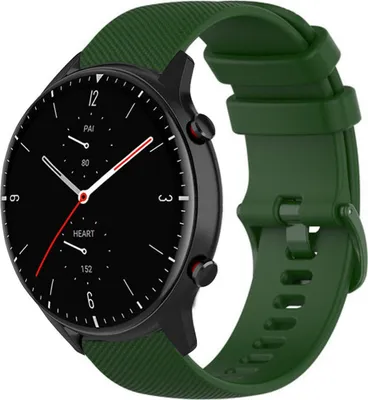 Produktbild von Strap-it Xiaomi Amazfit GTR 2 Luxus-Silikonarmband (Armeegrün)