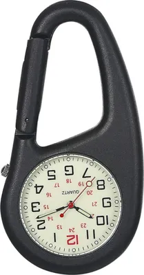 Produktbild von Armbanduhr, Karabiner-Taschenuhr mit Leuchtzifferblatt für Rucksack oder Klettern