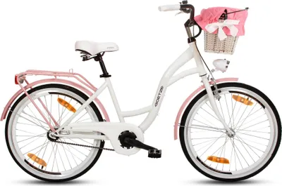 Produktbild von Goetze Style 24 Zoll Kinder Citybike, 14 Zoll Tiefeinsteigerrahmen, 1-Gang, Rücktritt, V-Bremse, LED, Rattankorb