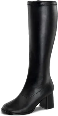 Productafbeelding van Hoge Laarzen - Plus Size Laarzen - Dansen - Brede Pasvorm - 3 inch Blokhak - Zwart