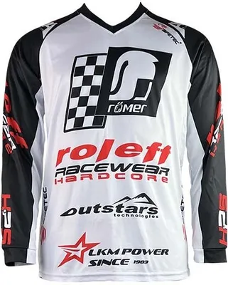 Produktbild von RO8710 MX Shirt weiss/schwarzMotocross- Shirt  Roleff Größe: XXL,