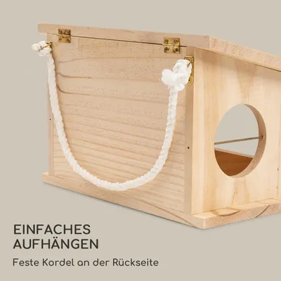 Produktbild von Vogelfutterstation unbehandeltes Naturholz Aufhängkordel fertig montiert