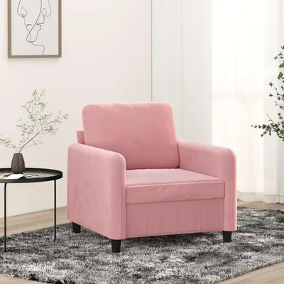 Produktbild von Rosa Sessel aus Samt, 60 cm Sitzbreite, mit Metallgestell und einer Tragfähigkeit von 110 kg