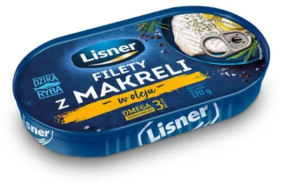 Obrázek produktu pro Filety z makreli w oleju roślinnym Lisner 170g
