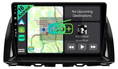 Image de Autoradio Android 12 2 DIN de 10,1 pouces avec 4 Go de RAM et 64 Go de stockage, compatible avec les modèles de 2012 à 2017. Intègre CarPlay, Android Auto, DSP et GPS