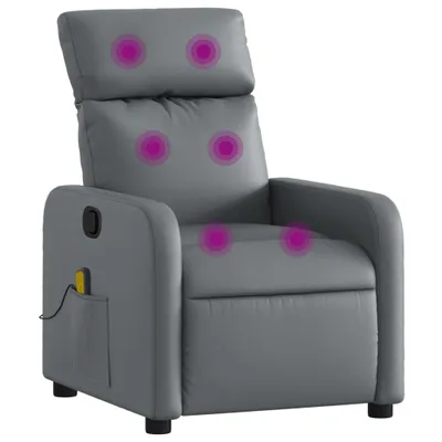 Produktbild von vidaXL Massagesessel Grau Kunstleder
