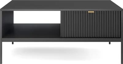 Immagine prodotto di 3xEliving Tavolino LAMELLI, tavolino in stile moderno, lunghezza 104 cm, colore nero