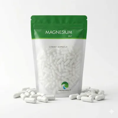 Produktbild von Magnesium Pur - 500 Kapseln Magnesium citrat Citrat Pur vegan