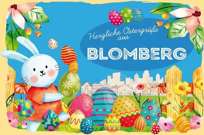 Produktbild von vianmo Holzschild 12x18 cm Ostergrüße BLOMBERG