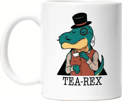 Produktbild von Tea-Rex Tasse Lustig Teetrinker Teeliebhaber Dino Tee Dinosaurier Teetasse Kaffeetasse