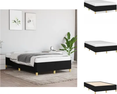 Immagine prodotto di vidaXL Struttura letto in tessuto nero 120x200 cm - Letti e strutture letto