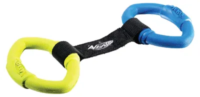 Produktbild von Hundespielzeug Nerf Dog 2-Ring Ziehspielzeug mehrfarbig für Hunde, Strap