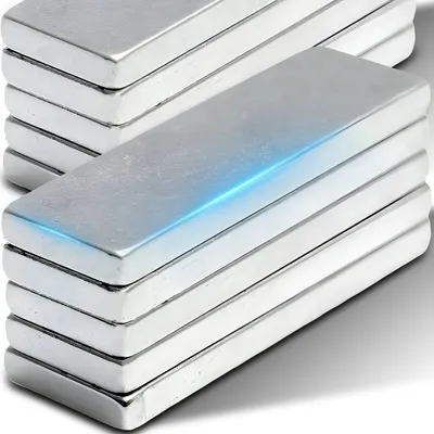 Produktbild von Neodym Magnete Set 10x Extrem Stark 10x5mm Kleine Metall Glasmagnetplatten Magnettafeln Whiteboards Kühlschränke DIY Craft Rechteckig Bar Magnet Retoo