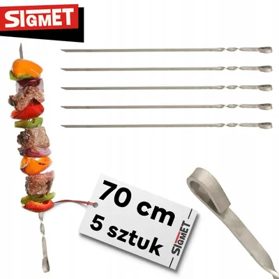 Obrázok produktu pre Sigmet Grilovacie ihly na špízy 70 cm 3 mm s rúčkou