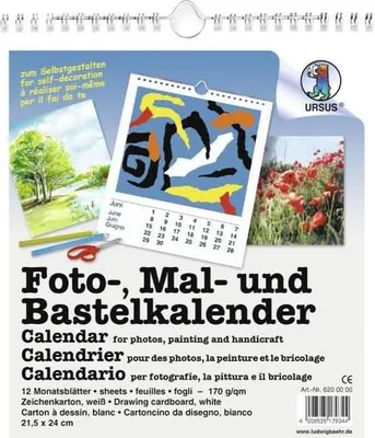 Produktbild von Fotokalender 21,5x24cm weiß