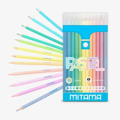 Produktbild von Mitama Buntstifte 12er Set, 3,3 mm Mine, Farbstifte für Schule und Freizeit