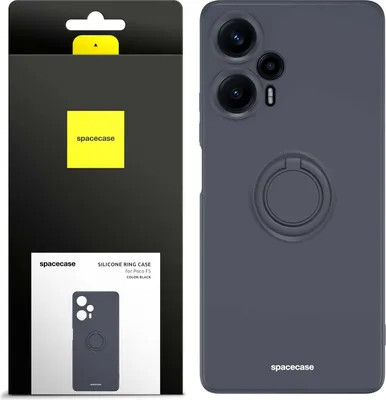 Image de SPACECASE Étui anneau en silicone pour Poco F5 Noir